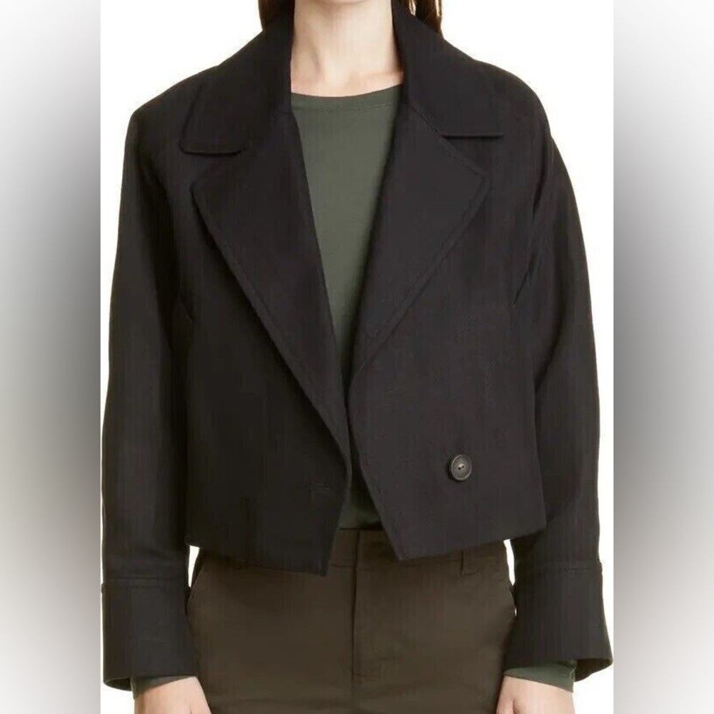 Linen Cropped Jacket Blazer